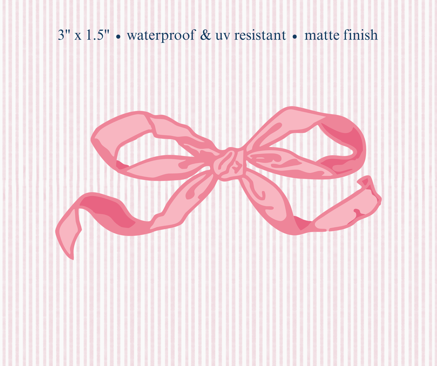 Pink Bow Transparent Sticker