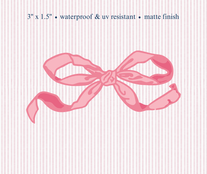 Pink Bow Transparent Sticker
