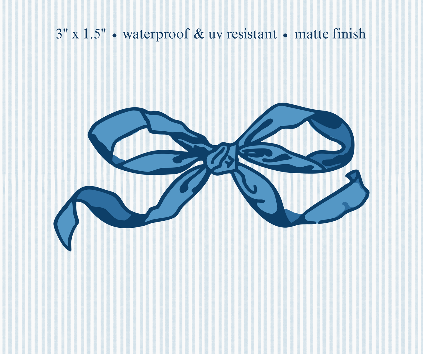 Blue Bow Transparent Sticker