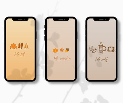 3 Hello Fall Phone Wallpapers - Plan with Inès