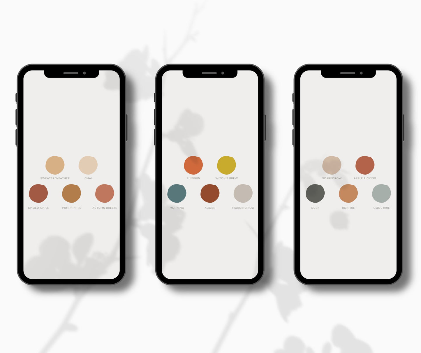 3 Paint Swatch Fall Phone Wallpapers - Plan with Inès