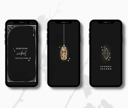 3 "Something Wicked" Halloween Phone Wallpapers - Plan with Inès