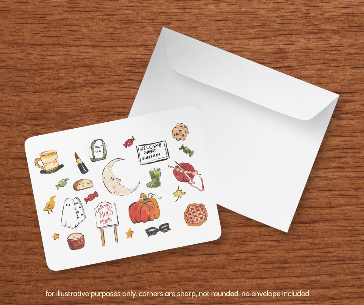 Fall Hand-Painted Postcard (Print)