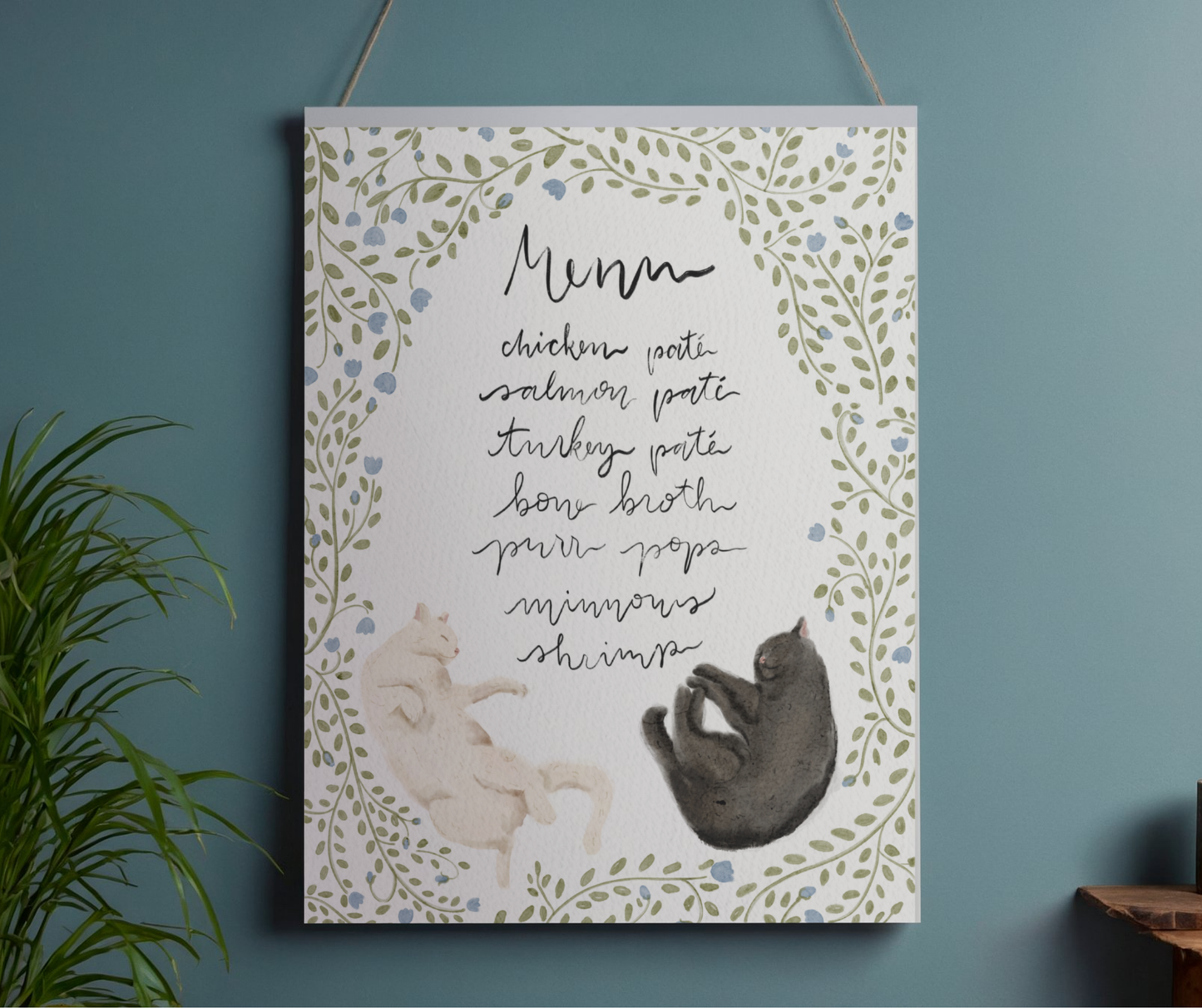 Custom Hand-Painted Pet Menu