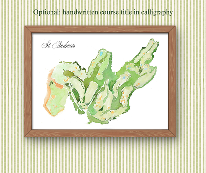 Custom Hand-Painted Golf Course Artwork