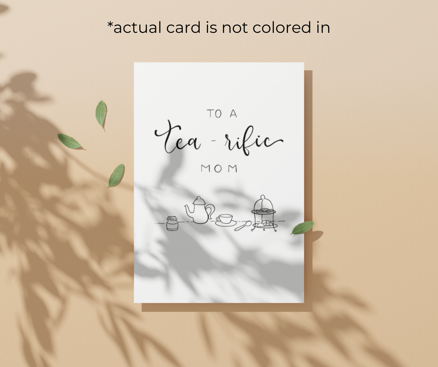 Tea Time Mother's Day Coloring Card