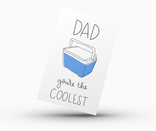 Father's Day Card Color-In Printable - Cooler