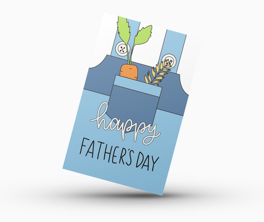 Father's Day Card Color-In Printable - Farmer