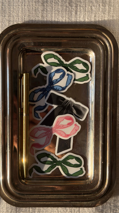 Blue Bow Transparent Sticker