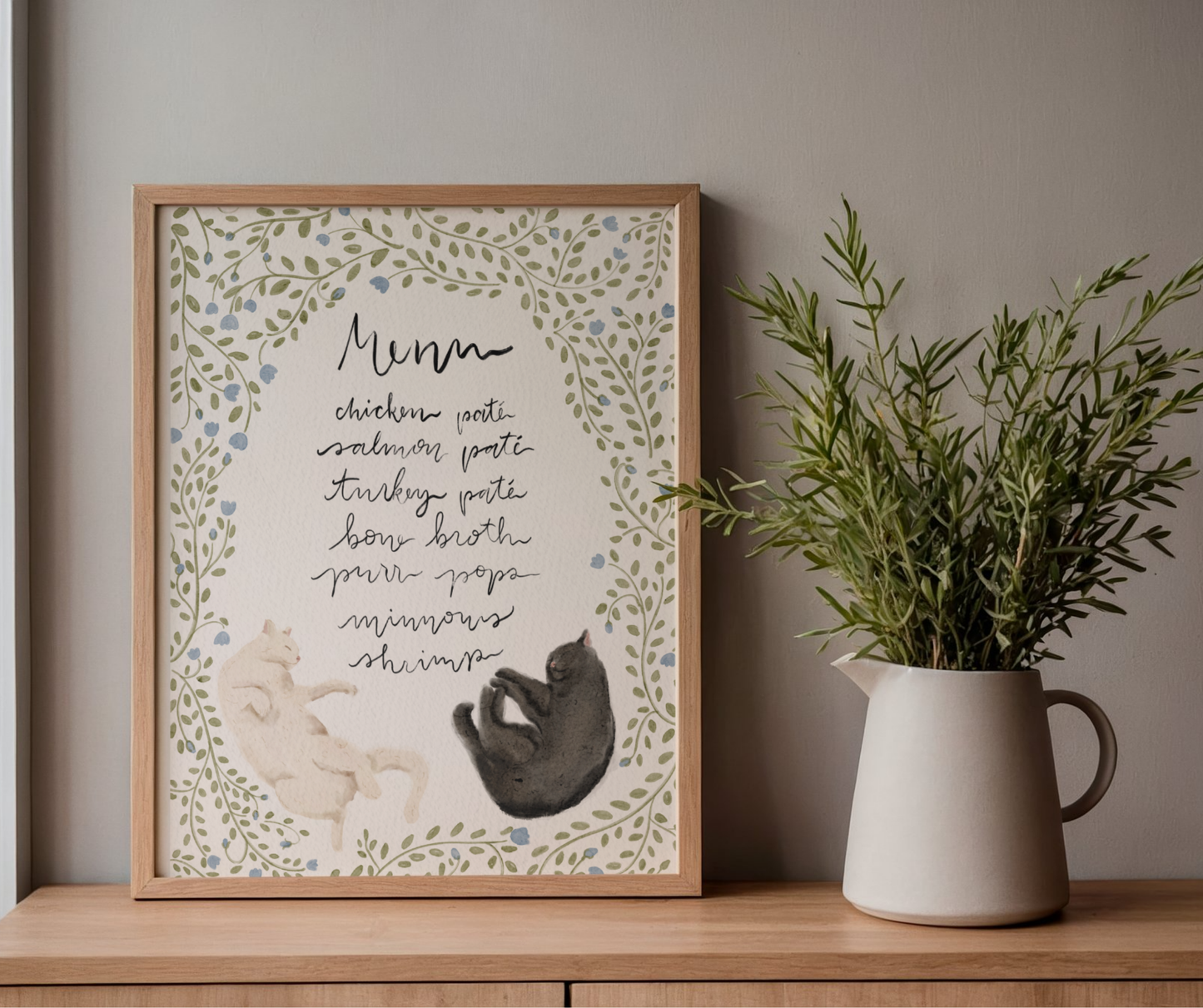 Custom Hand-Painted Pet Menu