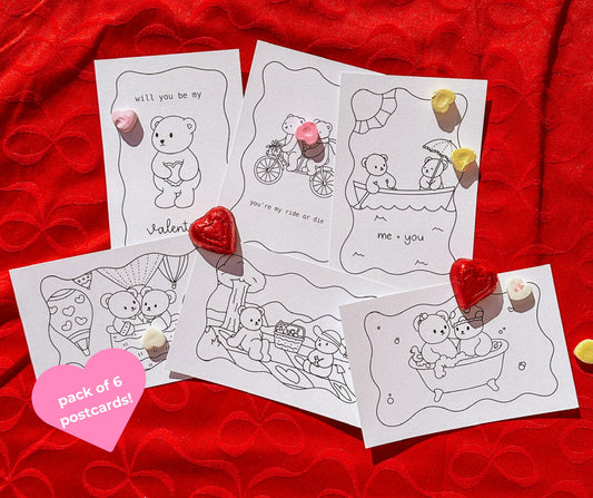 6 Valentine's Day Color - In Postcards - Plan with Inès