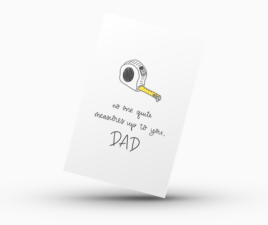 Father's Day Card Color-In Printable - Tape Measure