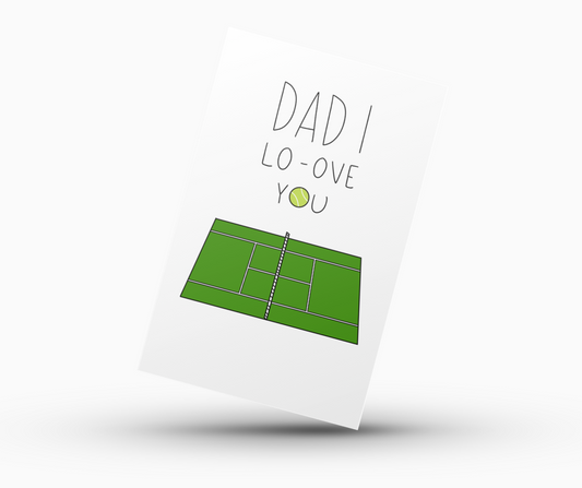 Father's Day Card Color-In Printable - Tennis