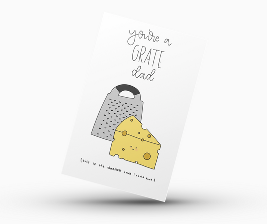 Father's Day Card Color-In Printable - Cheese