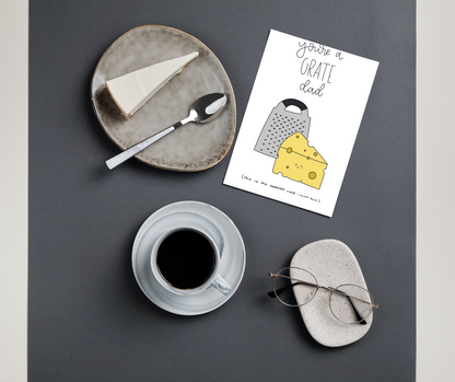 Father's Day Card Color-In Printable - Cheese