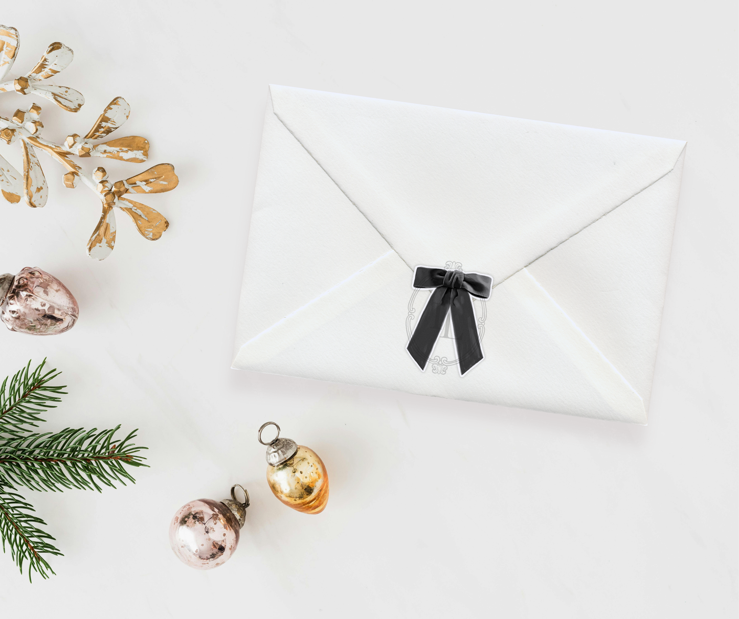 Black Velvet Bow Sticker