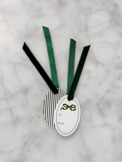 Green Bow Gift Tags