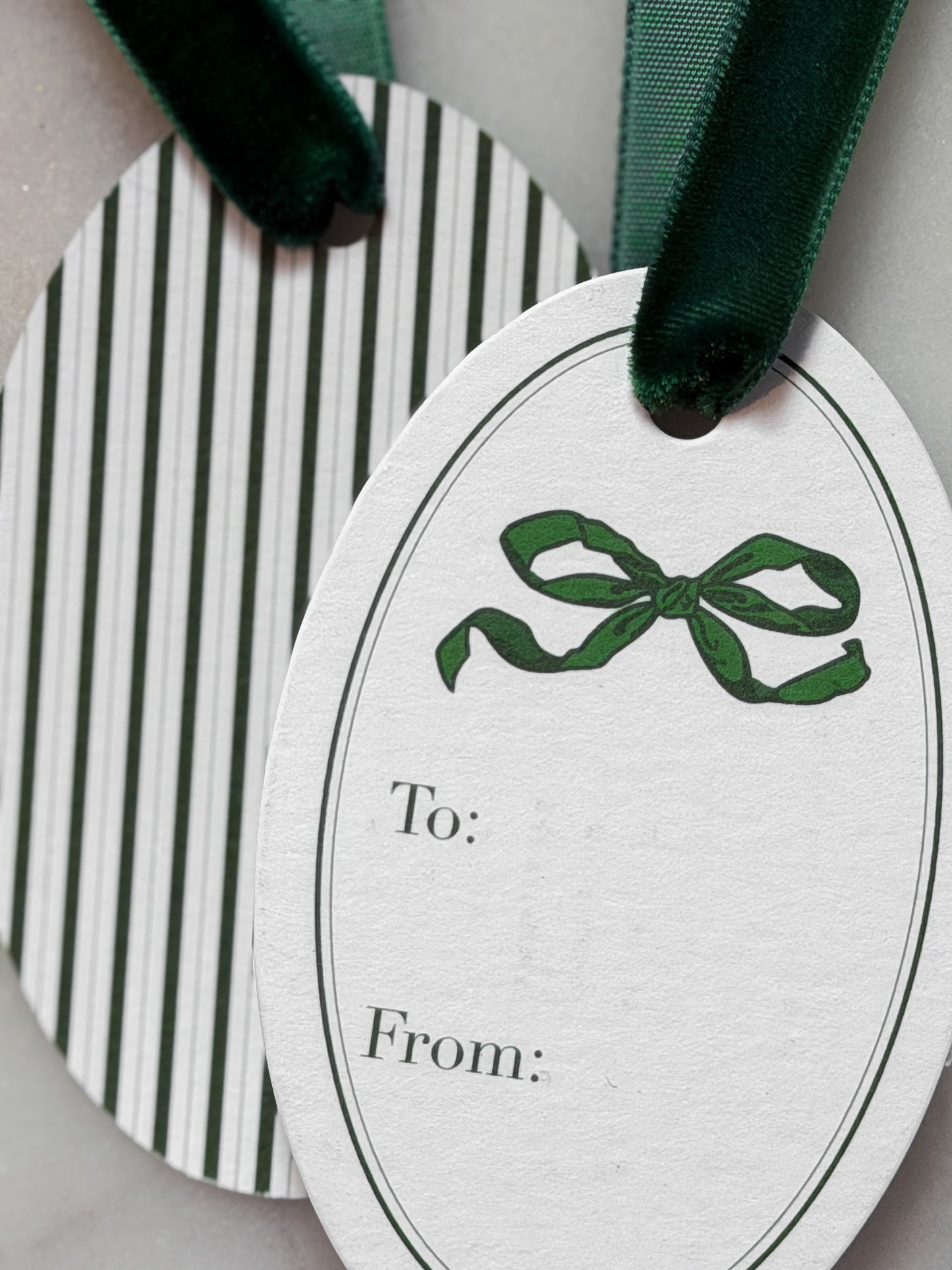 Green Bow Gift Tags