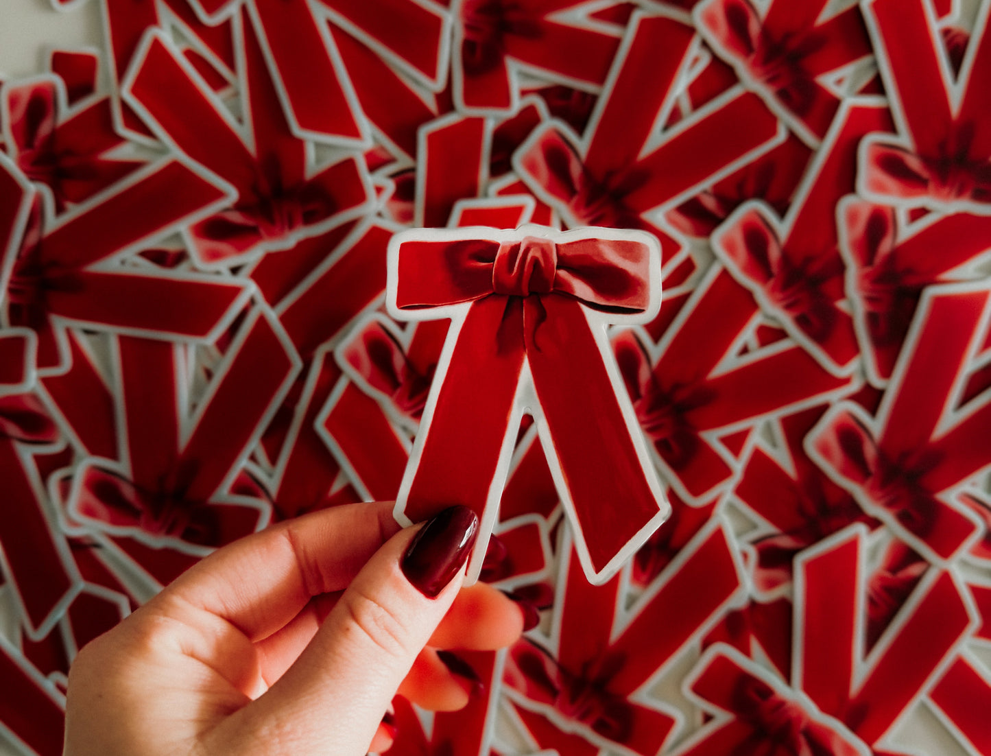 Red Velvet Bow Sticker