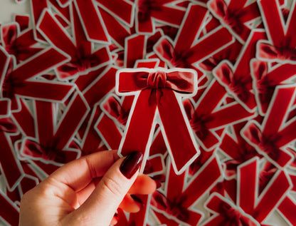 Red Velvet Bow Sticker