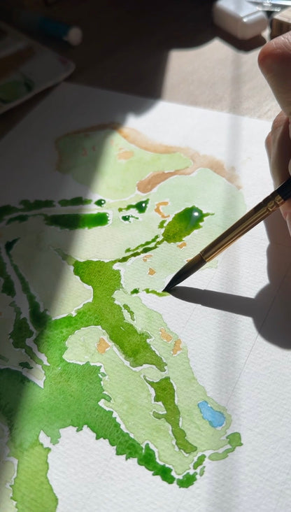 Custom Hand-Painted Golf Course Artwork