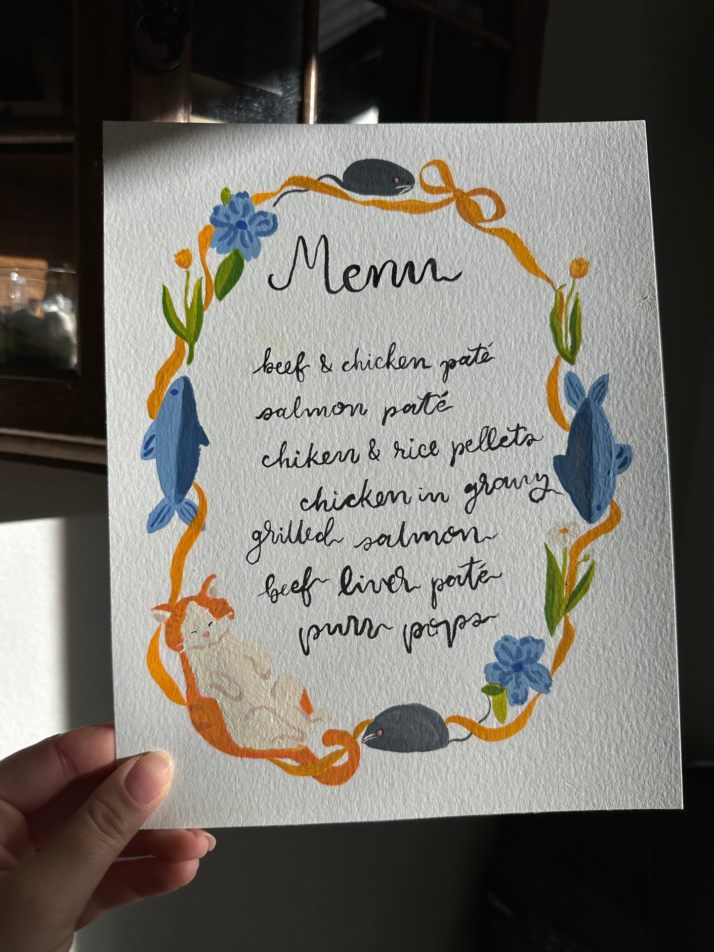 Digital Custom Hand-Drawn Pet Menu