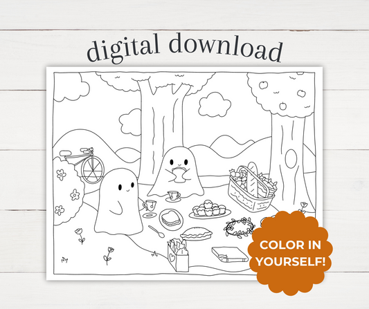 Halloween Coloring Page - Picnic