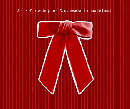 Red Velvet Bow Sticker