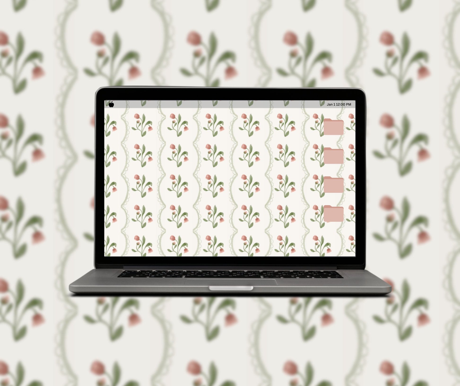 Annie Vintage Computer Wallpaper Pattern - Plan with Inès