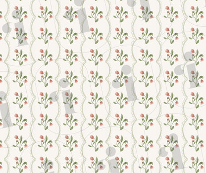 Annie Vintage Phone Wallpaper Pattern - Plan with Inès