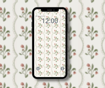 Annie Vintage Phone Wallpaper Pattern - Plan with Inès