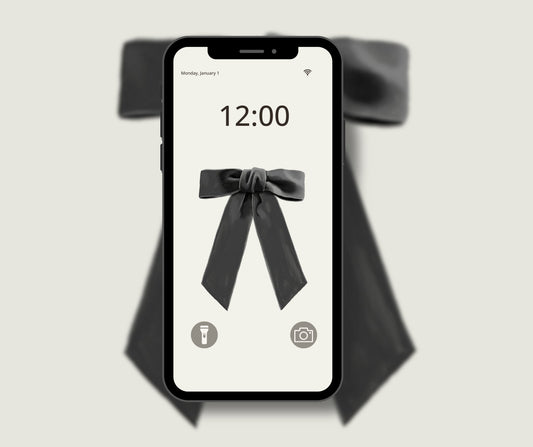 Black Coquette Bow Phone Wallpaper - Plan with Inès