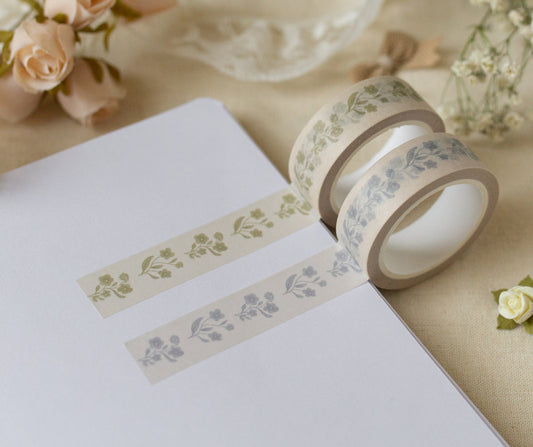 Blue Flower Washi Tape - Plan with Inès