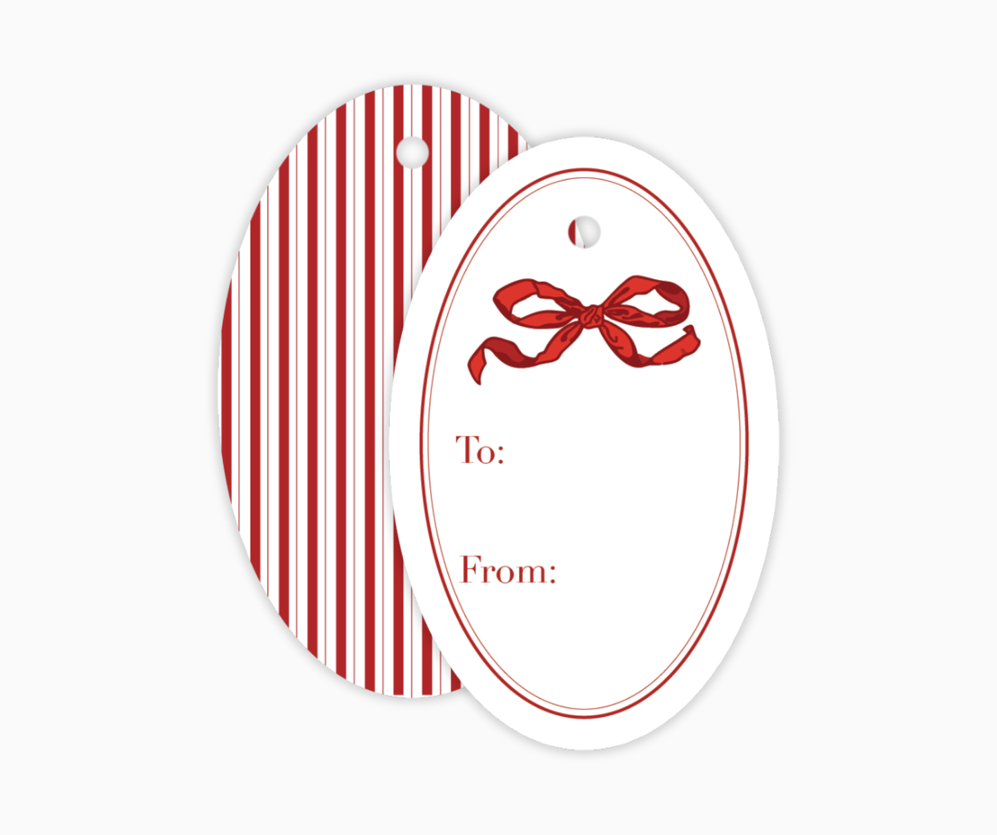 Red Bow Gift Tags