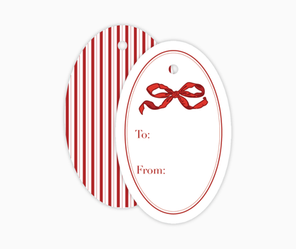 Red Bow Gift Tags
