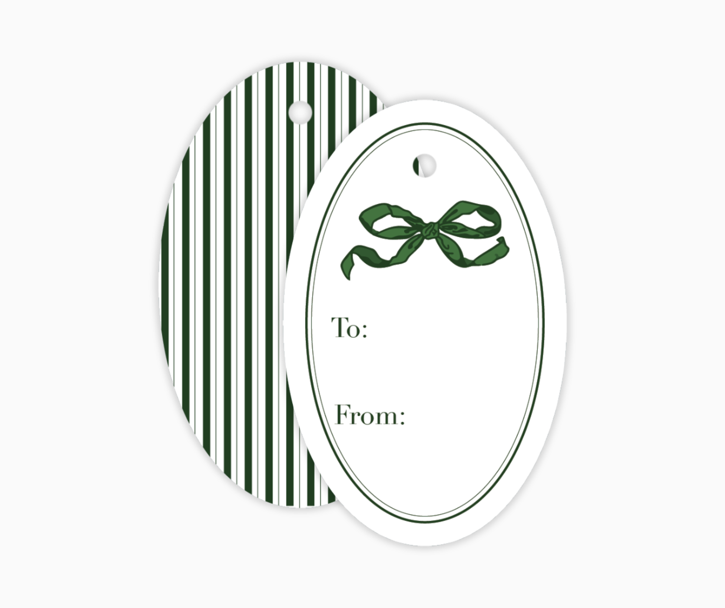 Green Bow Gift Tags