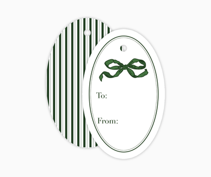 Green Bow Gift Tags
