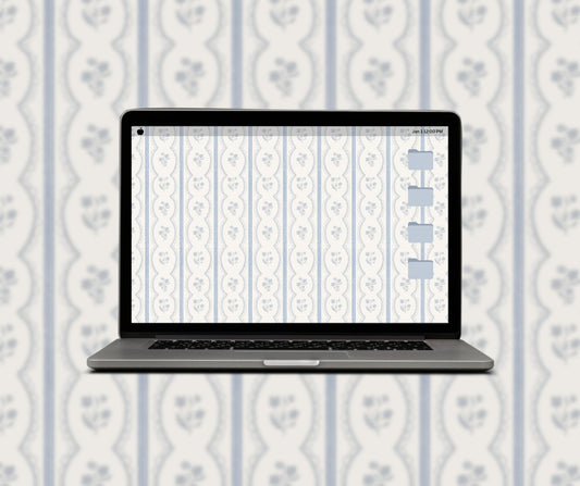 Daphne Vintage Computer Wallpaper Pattern - Plan with Inès