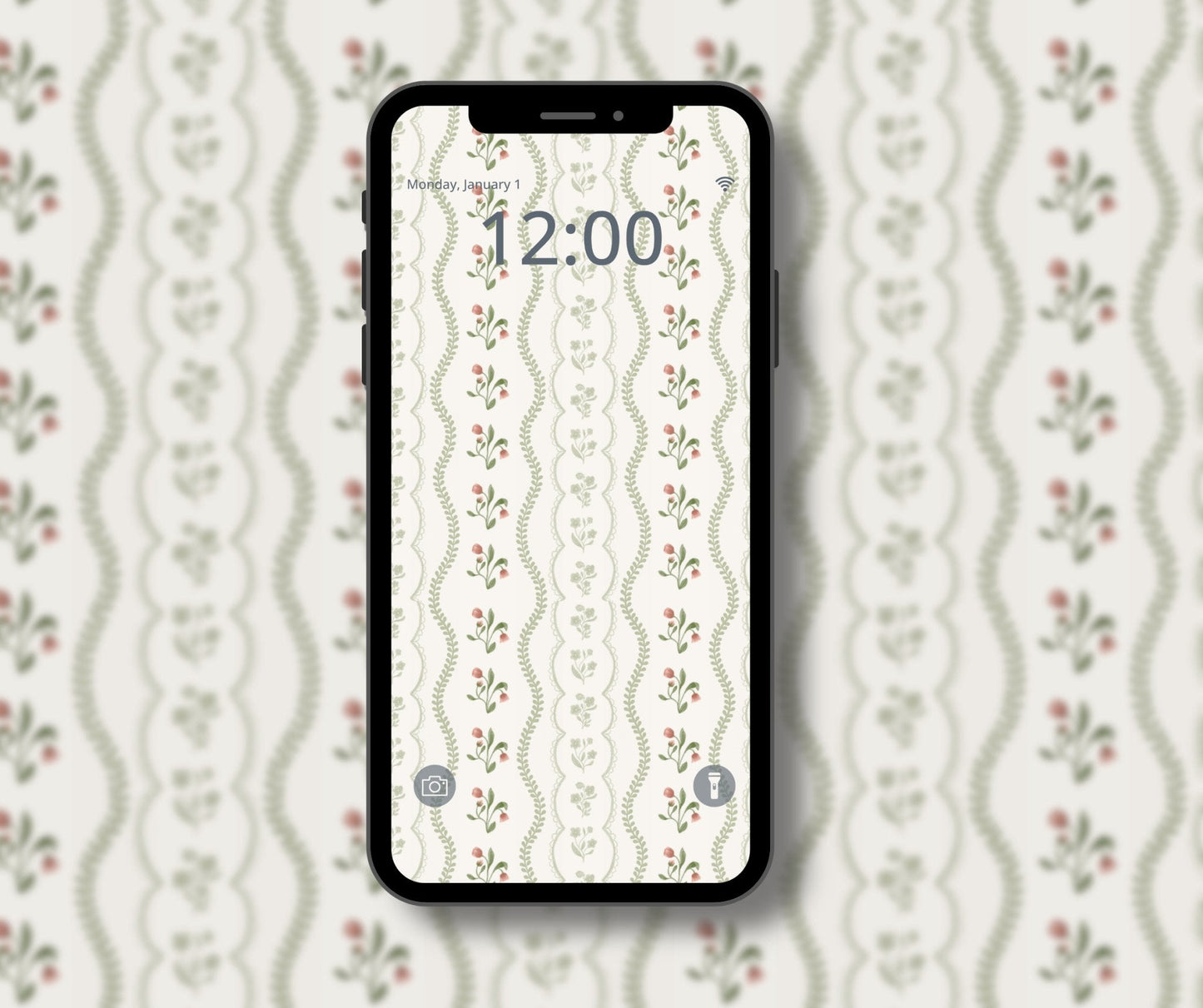 Eloise Vintage Phone Wallpaper Pattern - Plan with Inès