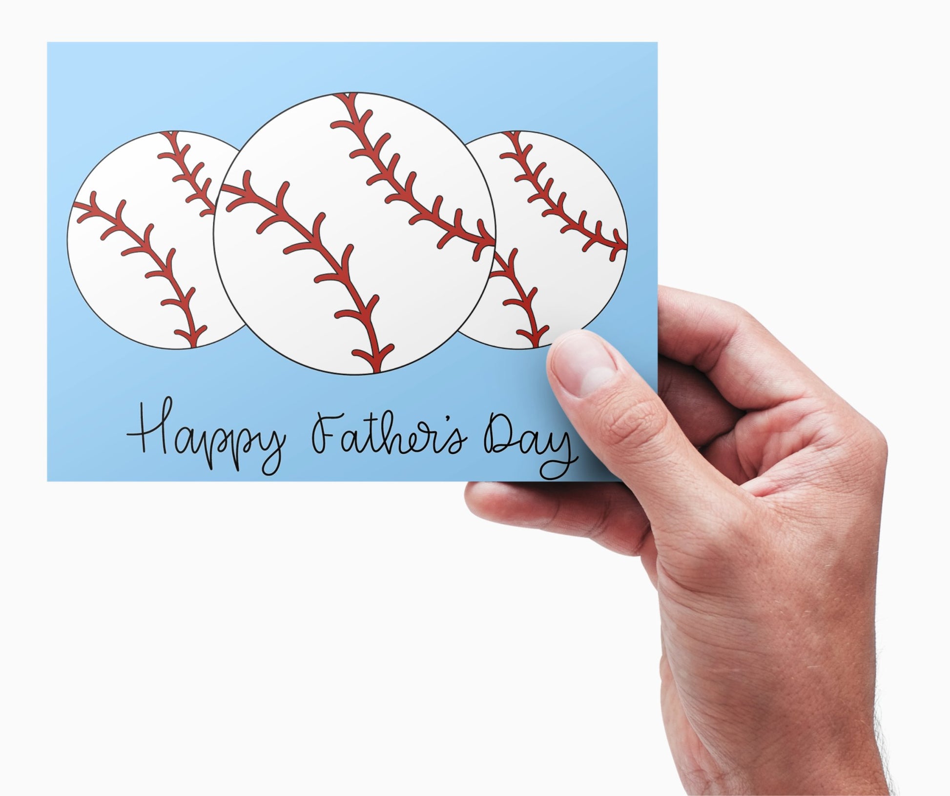 Father's Day Card Color - In Printable - Baseball - Plan with Inès