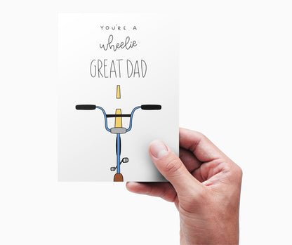 Father's Day Card Color - In Printable - Bike - Plan with Inès