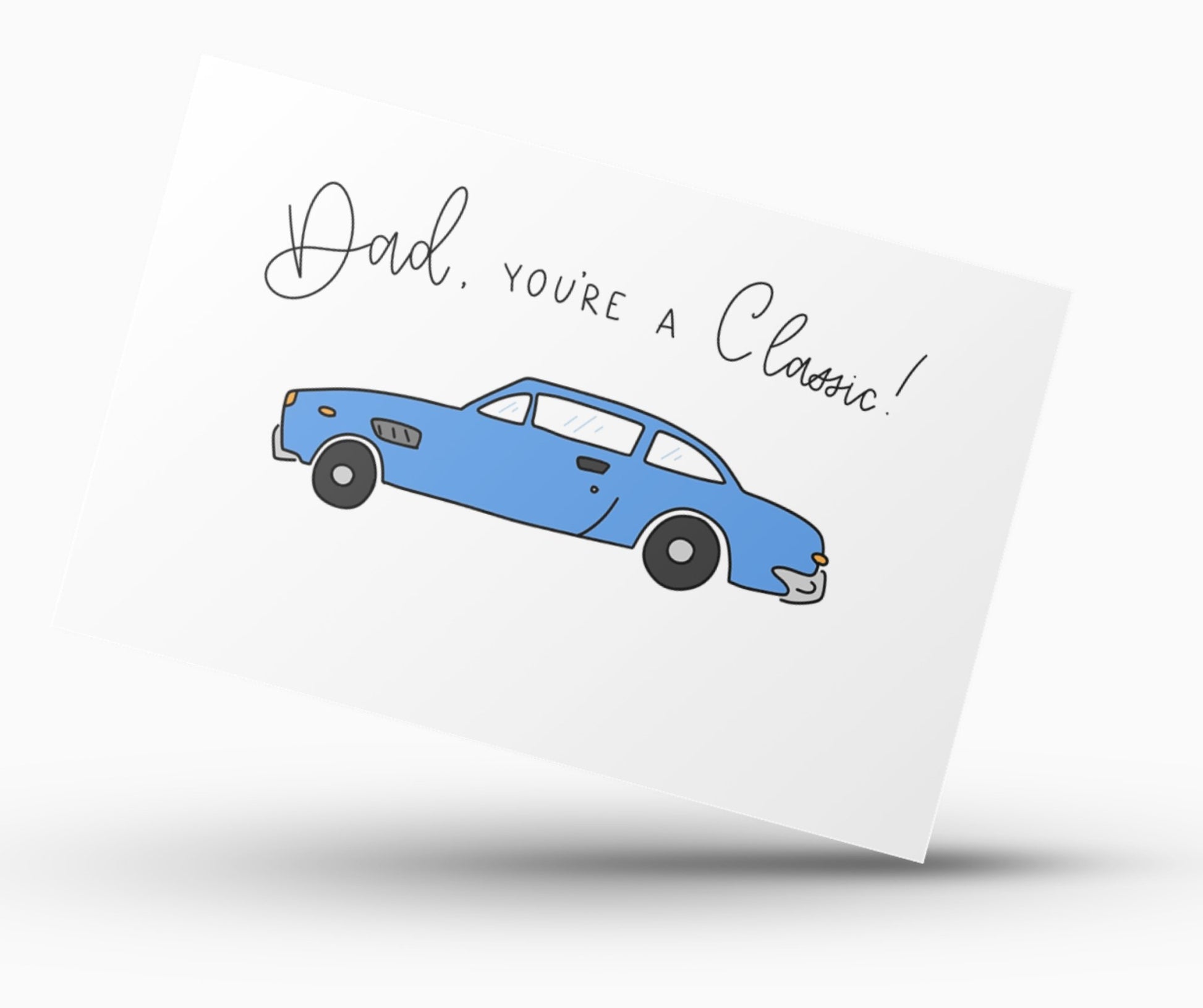 Father's Day Card Color - In Printable - Car - Plan with Inès