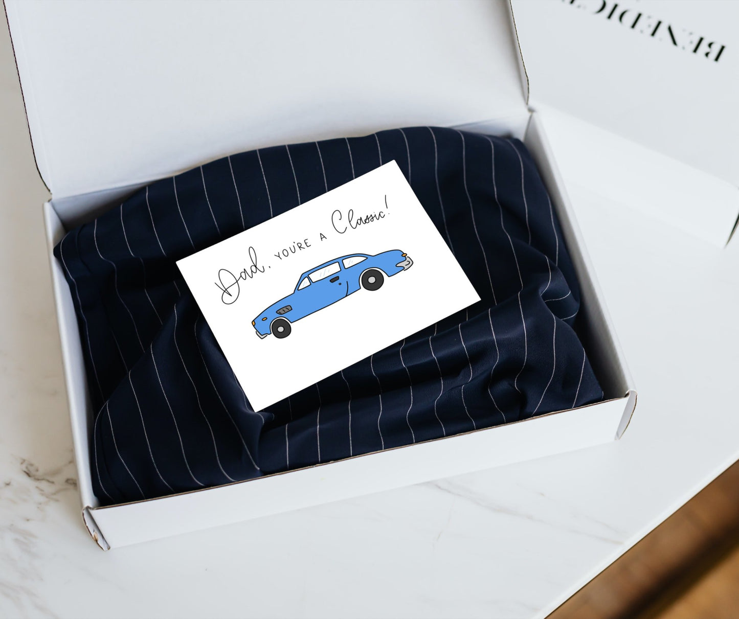 Father's Day Card Color - In Printable - Car - Plan with Inès