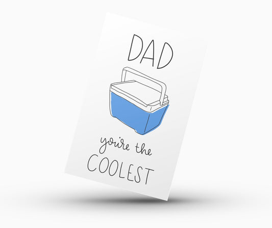 Father's Day Card Color - In Printable - Cooler - Plan with Inès