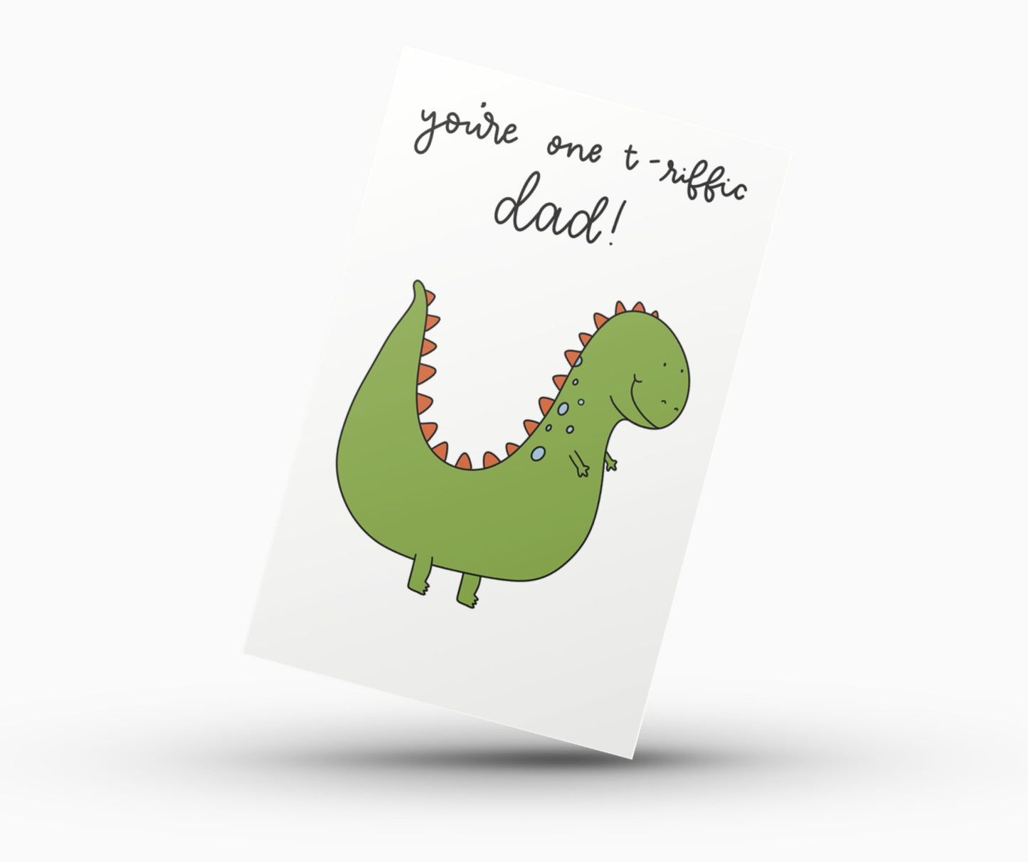 Father's Day Card Color - In Printable - Dinosaur - Plan with Inès