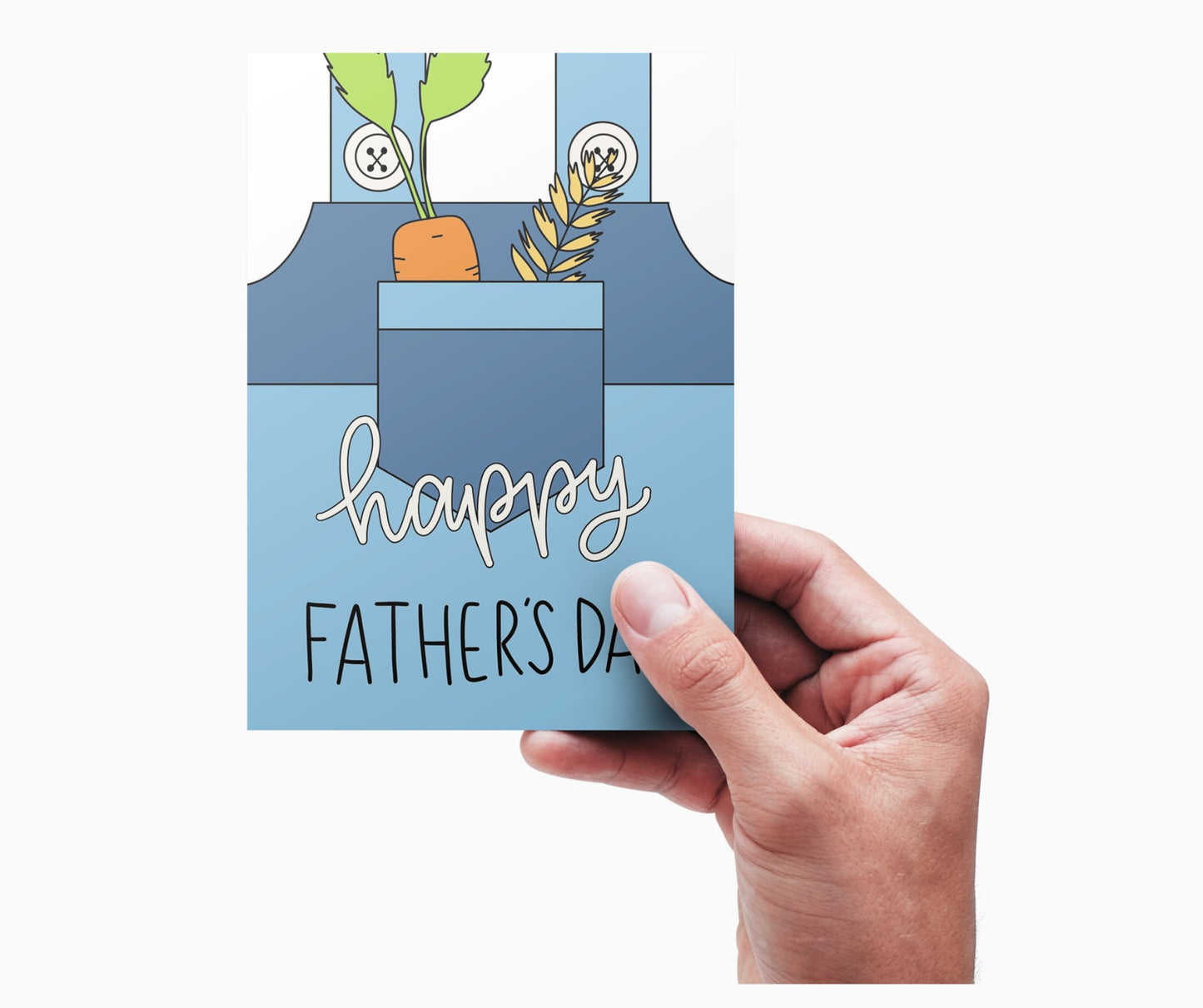 Father's Day Card Color - In Printable - Farmer - Plan with Inès