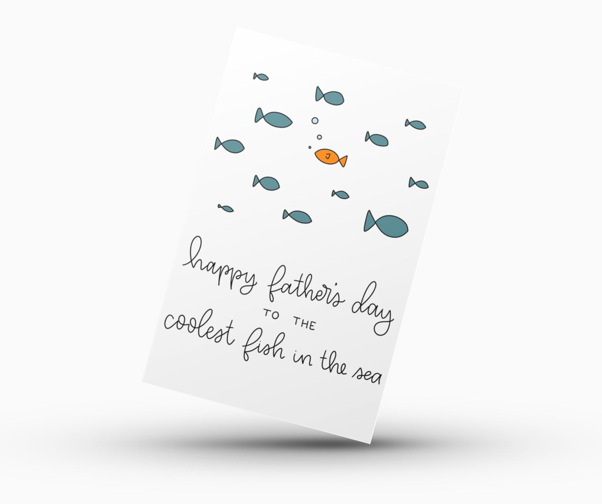 Father's Day Card Color - In Printable - Fishing - Plan with Inès