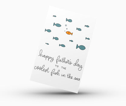 Father's Day Card Color - In Printable - Fishing - Plan with Inès