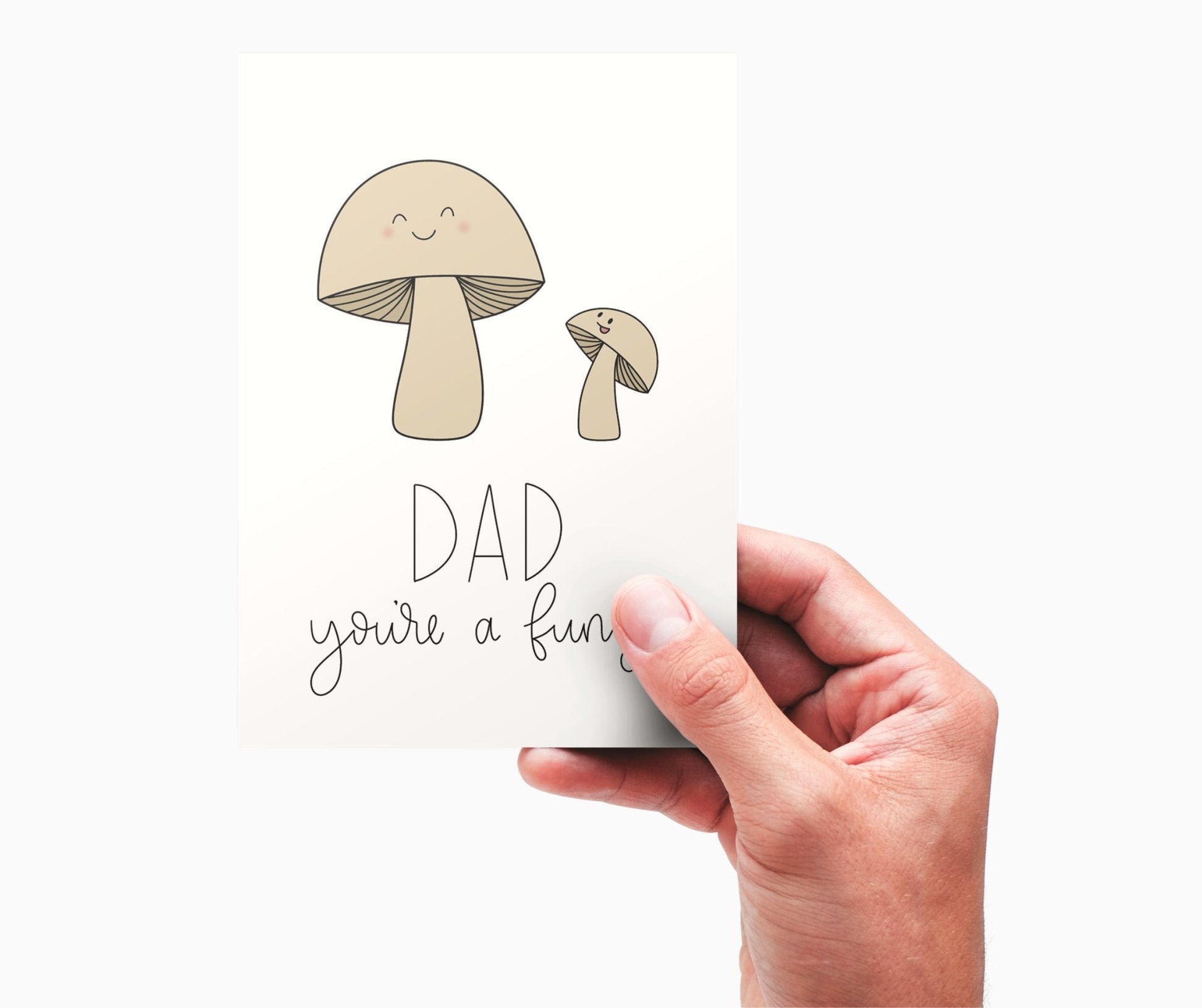 Father's Day Card Color - In Printable - Mushrooms - Plan with Inès