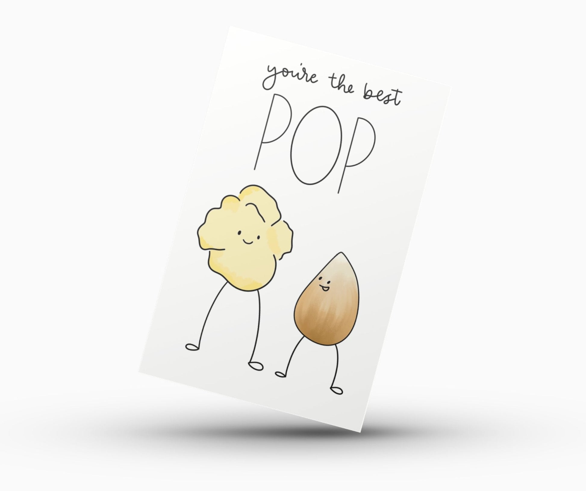 Father's Day Card Color - In Printable - Popcorn Theme 1 - Plan with Inès